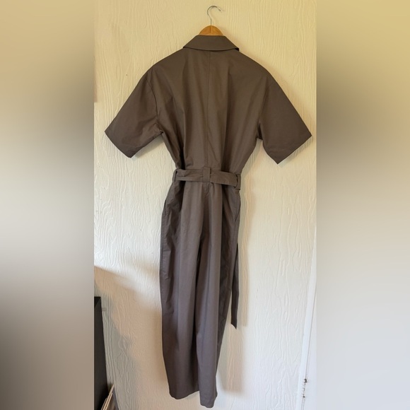 NWT Frank And Oak Clay Grey Taupe Utility Combat Oversized Parachute Jumpsuit - Picture 11 of 14